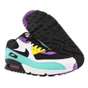 Nike Air Max 90 Essential Black/White-Bright Violet Men's Shoe Size: 11 US EUC